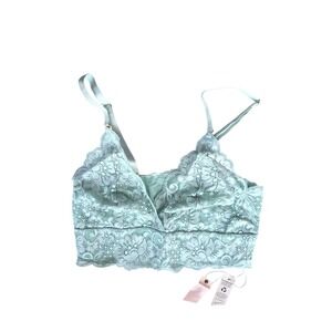 Free People x HAH Smarty‎ Lace Bralette • Blue Size XS Eco Coquette •Limited
